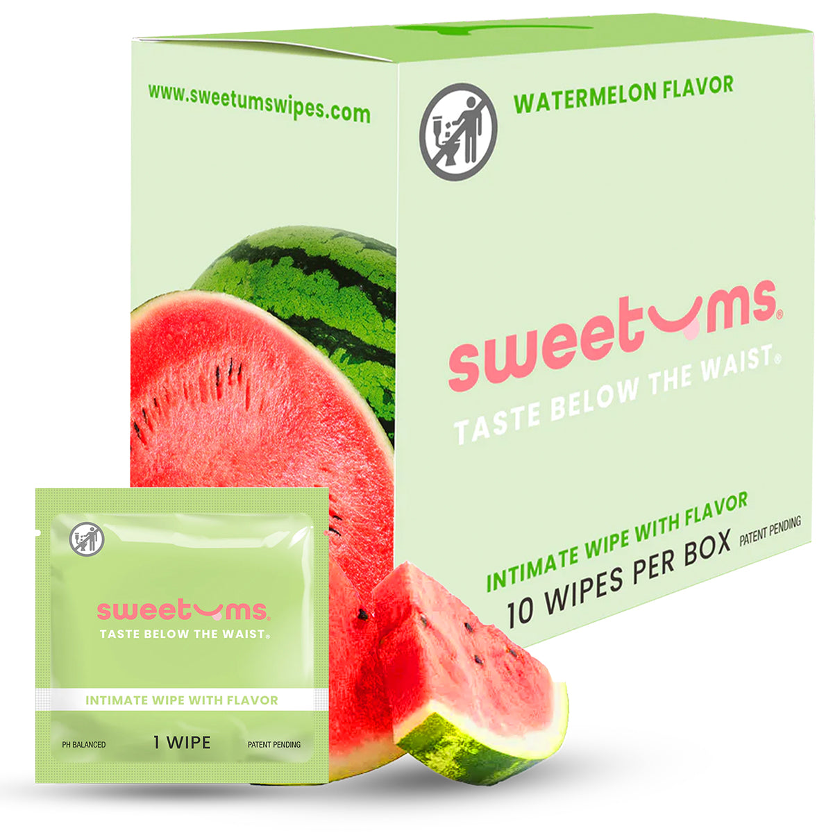 Sweetums Intimate Wipes Watermelon Flav